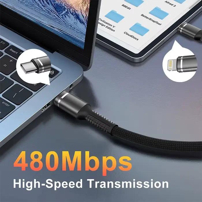 Câble Lightning à charge rapide PD MFI USB C vers
