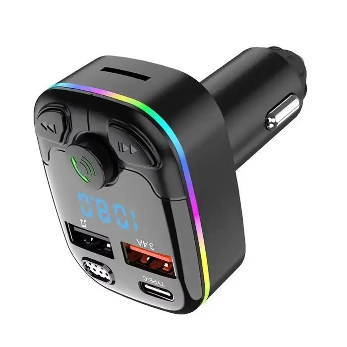 Chargeur de Voiture Bluetooth 5.0 Lecteur MP3 Transmetteur FM Mains Libres Double Port USB Occasions Spéciales Conducteurs Amateurs de Musique
