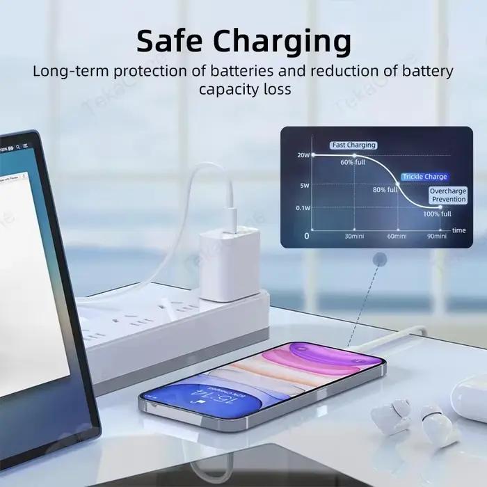 Chargeur USB C PD 30W pour iPad A16 10 9 10ème 9ème génération Air 13 11ème Pro 11 12.9 M5 M4 M3 M2 Mini 7 iPhone Tablette Câble Type C
