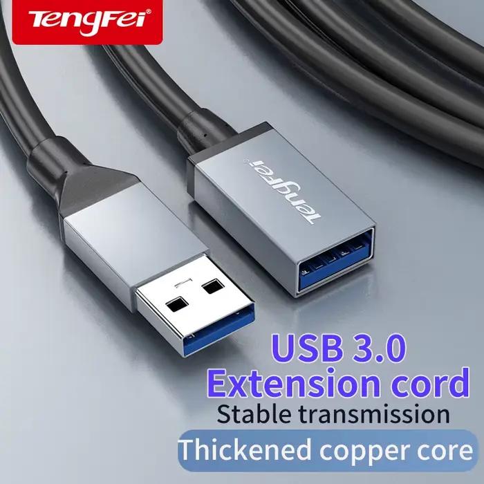 Câble d'extension USB3.0 1M 2M 3mètres Mâle à Femelle Compatible Ordinateur Appareils Intelligents Couleurs Vives Robustesse Bureau Élégance Confort Connexion Données