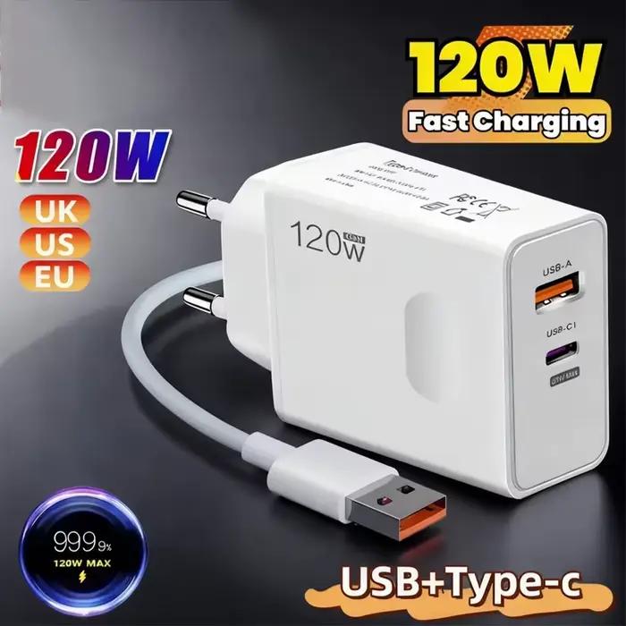 120W charge Super rapide GaN tête Flash