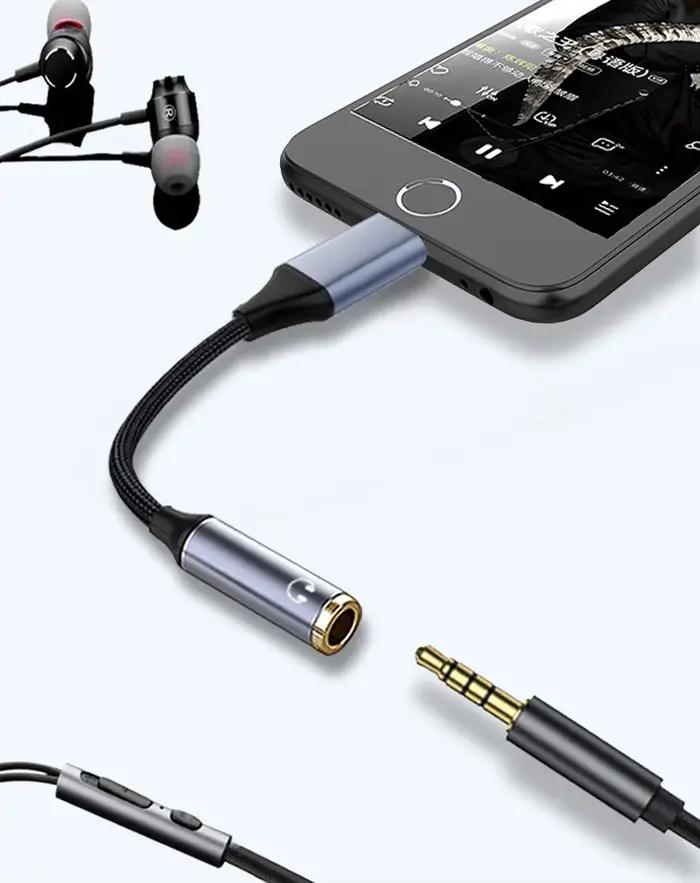 Câble Audio 0.5m/1m/2m/3m pour Lightning à Jack 3 5mm