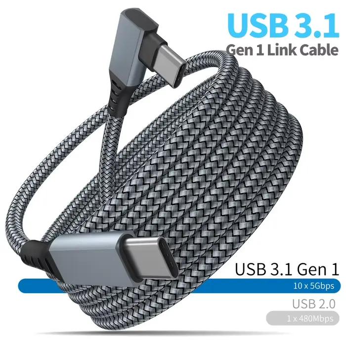 Câble USB A vers Type C 5M pour Meta Quest2 Oculus Quest 2 Link VR