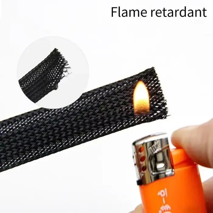 Manchon de câble tressé en PET haute densité pour protection et organisation de câbles informatiques et électriques occasions spéciales bureau maison