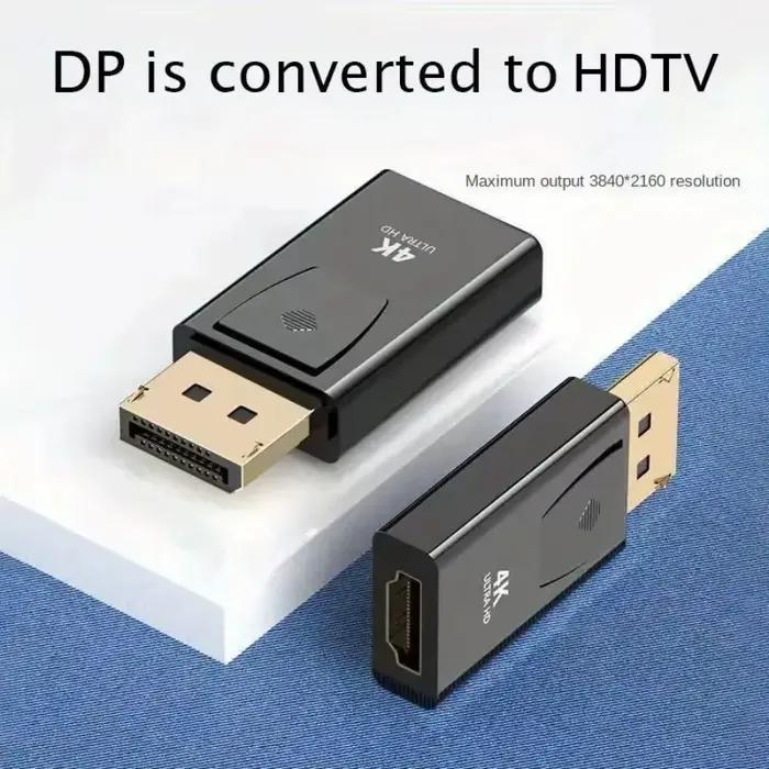Adaptateur convertisseur DisplayPort vers HDMI compatible 4K 30Hz/60Hz