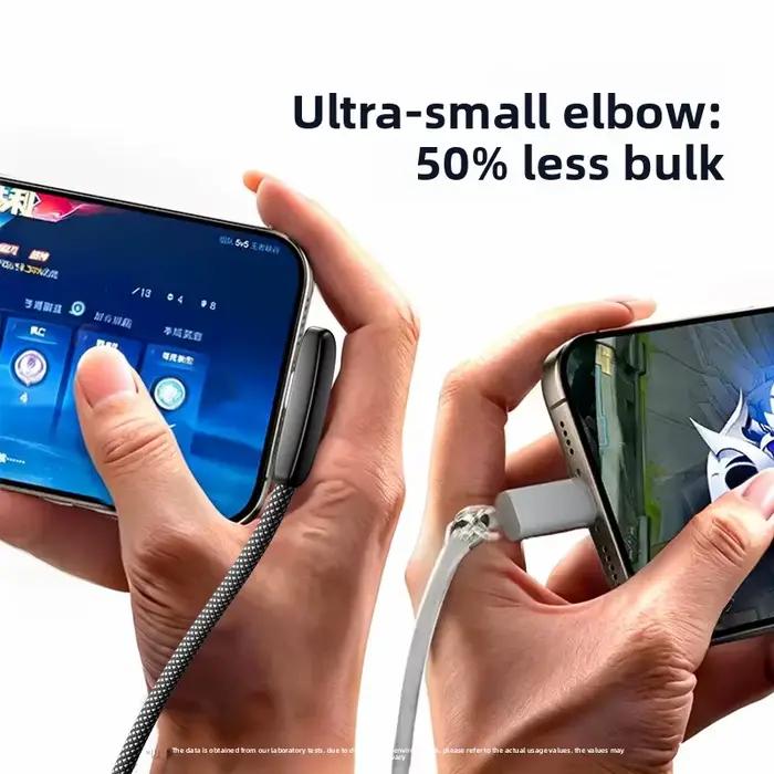 Câble de charge rapide 100W à angle droit 90 degrés USB C Type C, cordon de données pour téléphone portable, câble de charge rapide pour Samsung MI