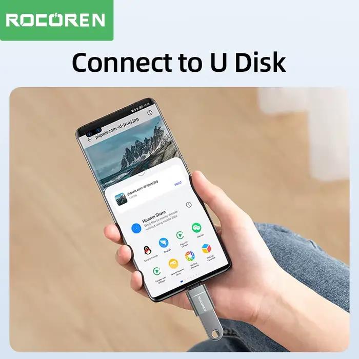 Adaptateur USB Type C OTG pour Transfert de Données Rapide Compatible avec Macbook Samsung S22 S20 Xiaomi Blanc Jaune Orange