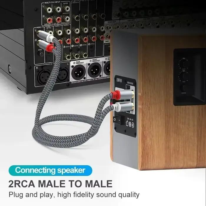 Câble RCA 2 câbles stéréo Rca à 2