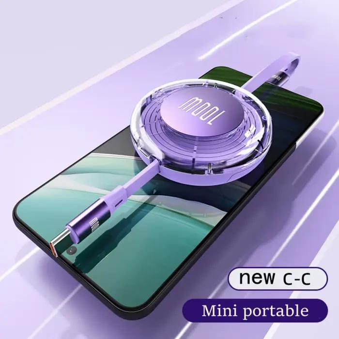 Câble rétractable PD 100W USB Type C vers Type C