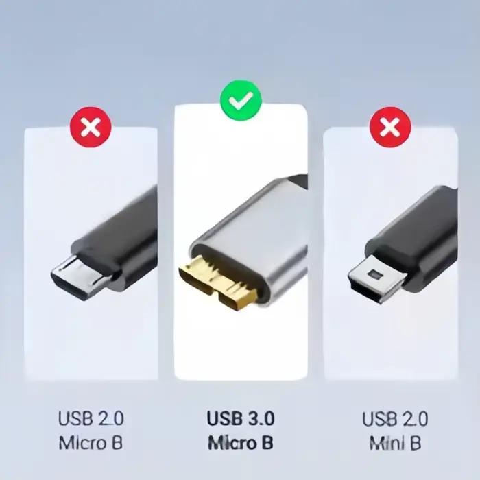Câble USB C vers Micro B 3.0 (5Gbps)
