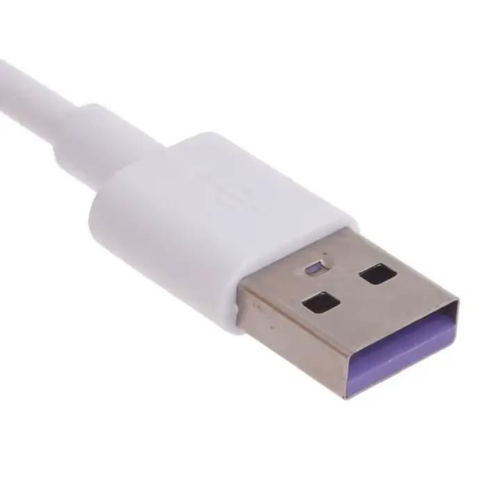 Câble blanc USB vers Type-C avec interrupteur