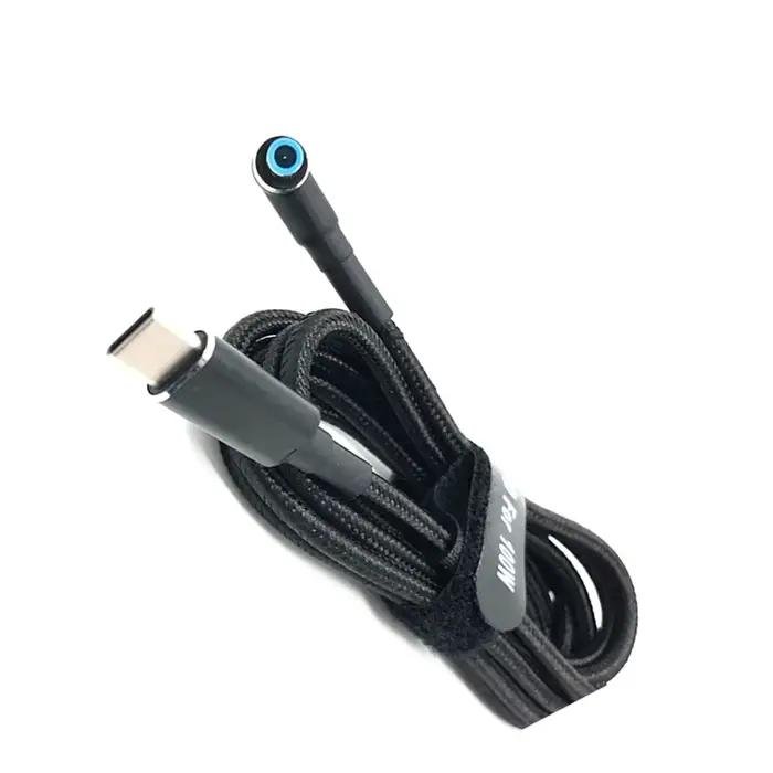 Adaptateur de câble de charge USB C vers ordinateur portable, type C vers DC, convertisseur 4.5x3.0mm, 100W PD, alimentation chargeur pour HP