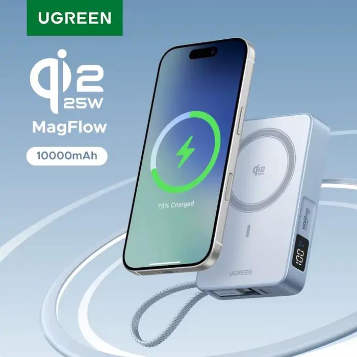 UGREEN Qi2.2 25W Power Bank Charge Rapide 10000mAh Magflow PowerBank Batterie Externe pour iPhone 17 Pro Max pour MagSafe 30W