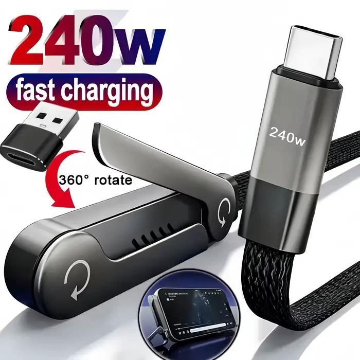 Câble de charge pliable avec support intégré