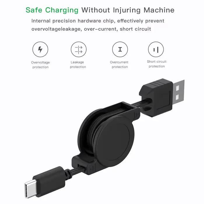 Câble à ressort de charge rapide USB Type C