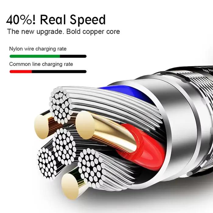 Câble Micro USB 2.4A tressé en Nylon