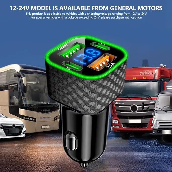 Chargeur de téléphone de voiture 4 en 1