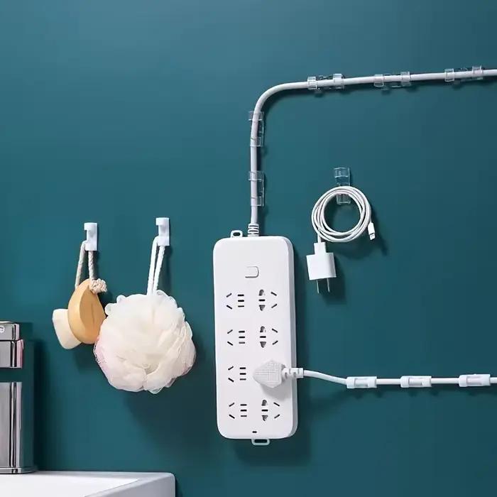 Clips de câbles en plastique Transparent