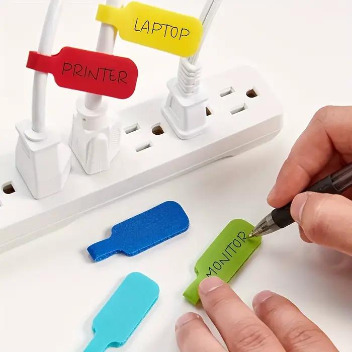 20 pièces/50pcs ruban d'étiquettes de câble-gravable