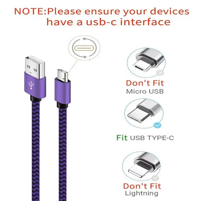 Câbles tressés en Nylon rapide USB A à Type C