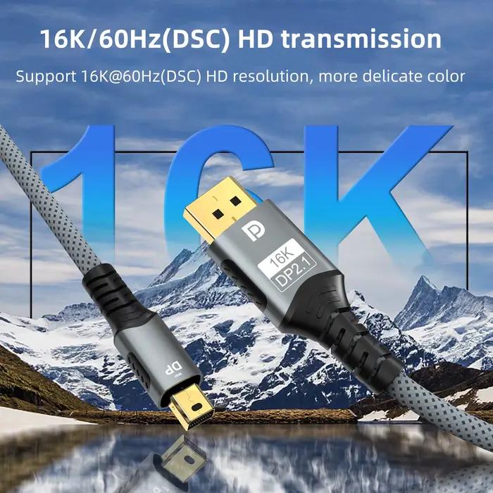 Câble Mini DP vers DisplayPort 8K DP1.4