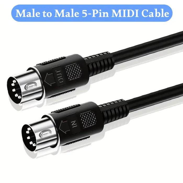 Câble MIDI, câble MIDI 5 broches mâle à mâle pour clavier MIDI