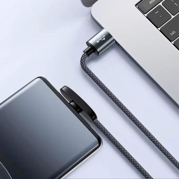 Câble de charge rapide 100W à angle droit 90 degrés USB C Type C, cordon de données pour téléphone portable, câble de charge rapide pour Samsung MI