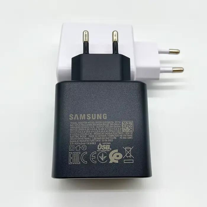 Samsung 45W PD chargeur pour Galaxy S25 S24 S22 S23 Ultra USB C téléphone portable Type C adaptateur mural de charge rapide pour M55 F55