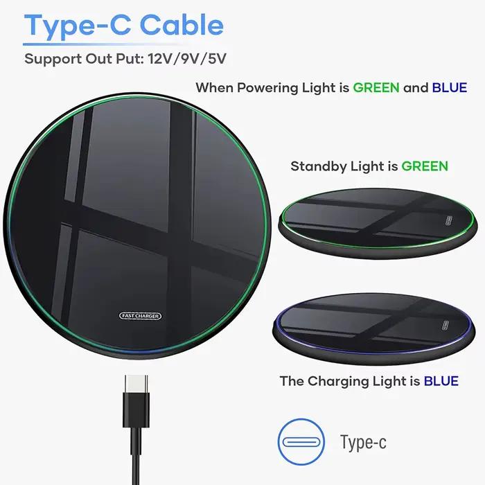 Chargeur sans fil rapide 30W pour Google Pixel 7a 8a 6 7 8 9 Pro XL Fold multifonctionnel avec indicateur de charge et câble pour téléphones et écouteurs occasions spéciales