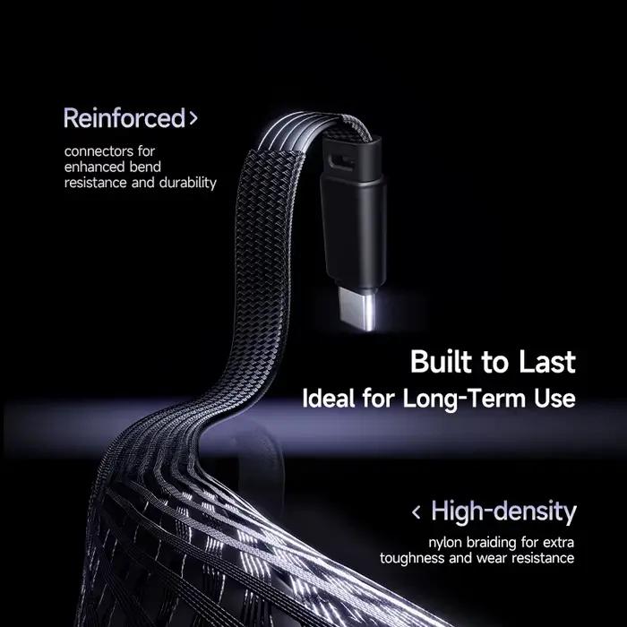Baseus MVP3 câble USB C coudé 100W pour iPhone 17 16 15 Pro Max