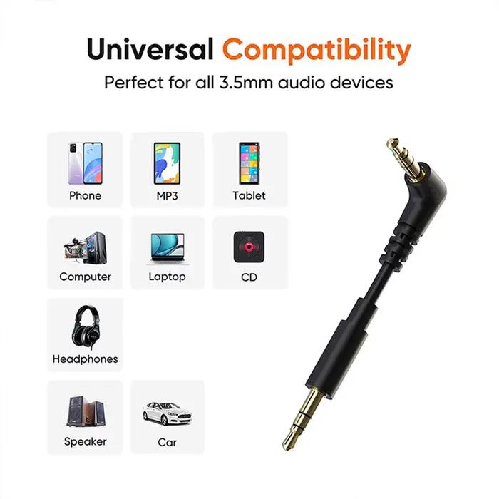 Câble Audio AUX 3.5mm pour Casque Voiture Haut-parleur Compatible Samsung Xiaomi Occasions Spéciales