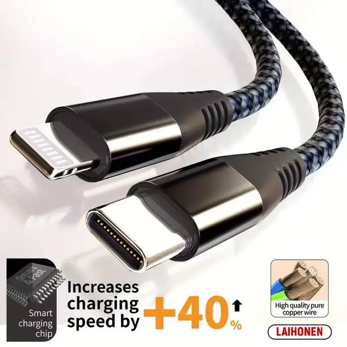 LAIHONEN pour iPhone 14 13 12 certifié MFI Type c vers Lightning câble de charge rapide pour iPad
