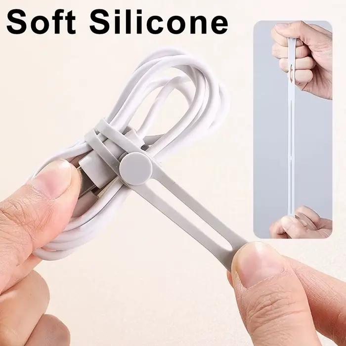 Attaches de câble en silicone souple