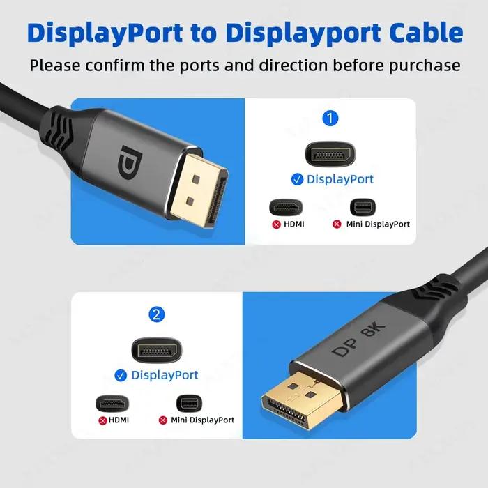 Câble DisplayPort 1.4 8K 60Hz 4K HDR 165Hz