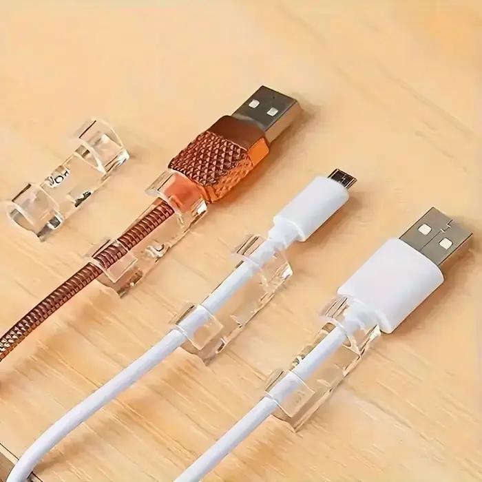 Clips de câbles en plastique Transparent