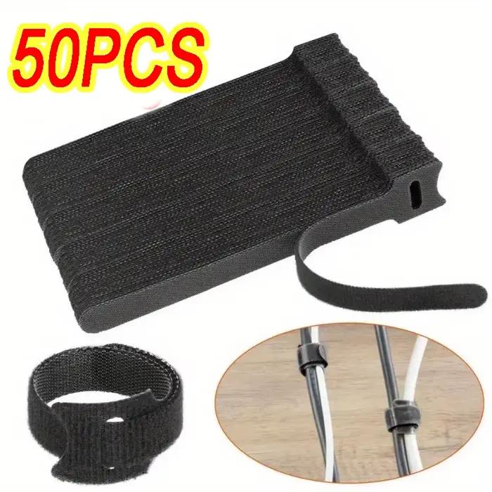 Organisateur de câbles en nylon noir pour rangement élégant et efficace des câbles de téléphone et autres accessoires pour bureau et salon occasions spéciales