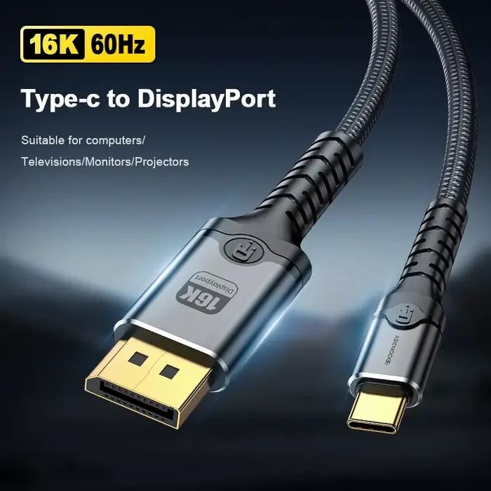 Câble USB-C vers DisplayPort 2.1 16K@60Hz 8K@120Hz