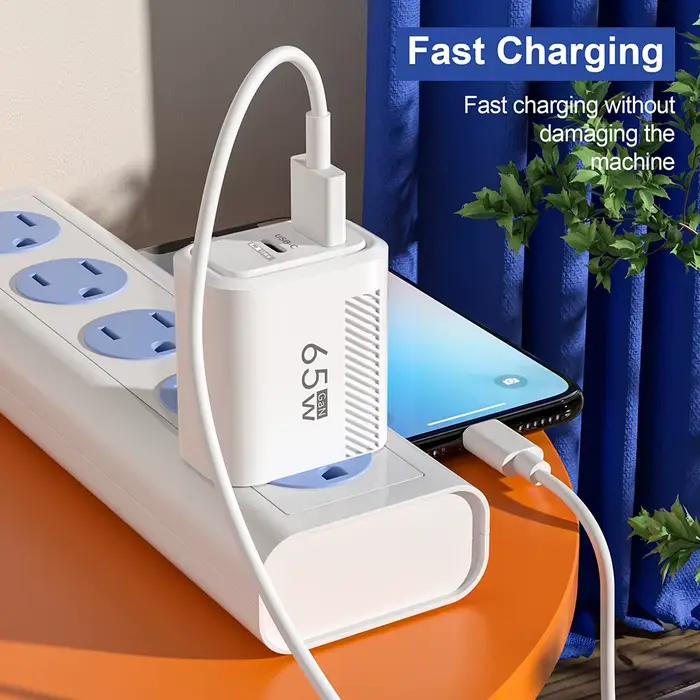 65W GaN USB C chargeur rapide QC3.0 prise ue/US adaptateur
