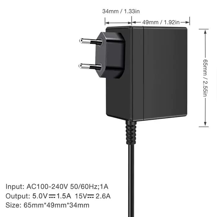 Chargeur rapide compatible Nintendo Switch 15V 2.6A pour console et dock occasion spéciale joueur