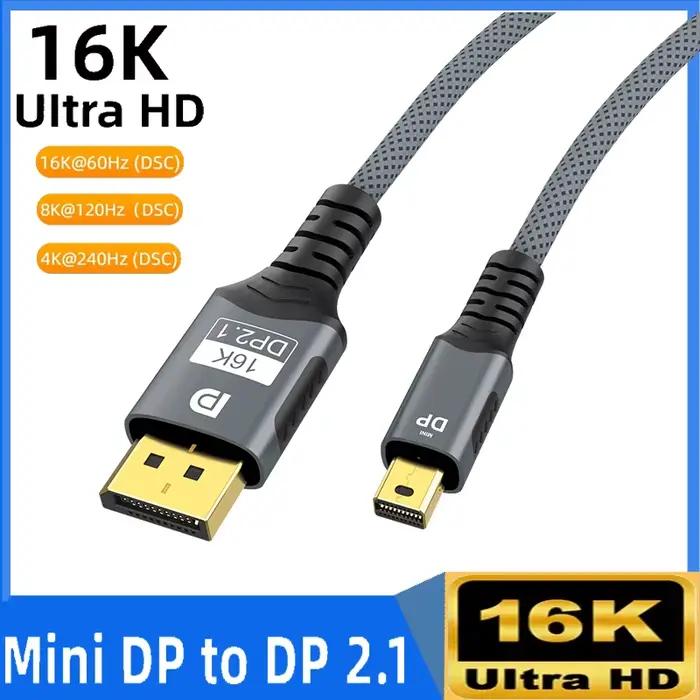 Câble Mini DP vers DisplayPort 8K DP1.4