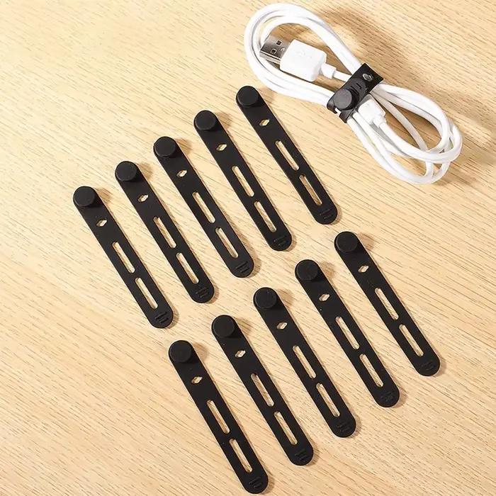 Attaches de câble en silicone souple
