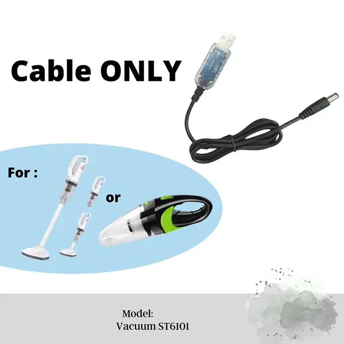 1pc câble de chargement pour voiture ménage aspirateur ST-6101 120W USB