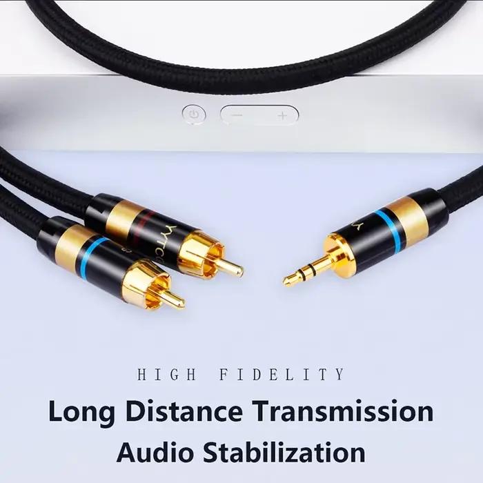 Câble RCA HiFi stéréo 3.5mm à 2RCA