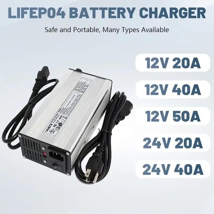 Chargeur de batterie au Lithium Lron Phosphate 12V 24V