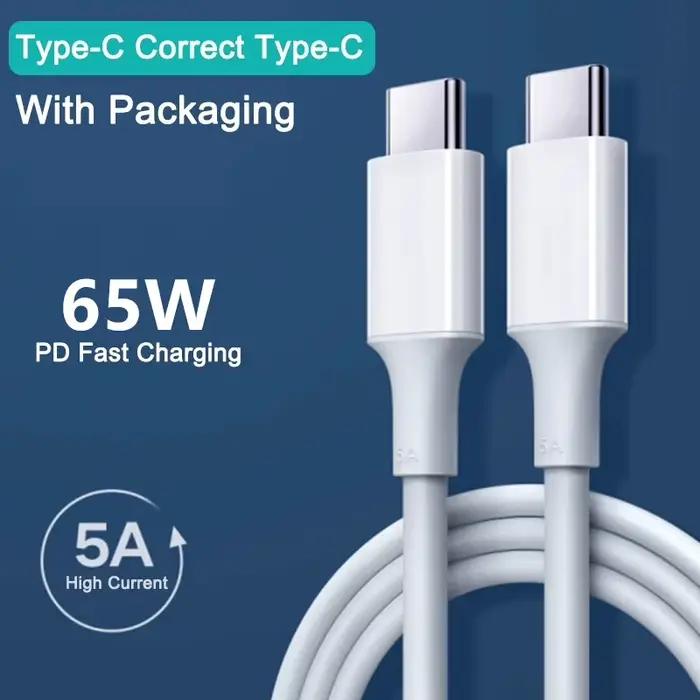 Câble USB C vers Type C 65W 5A