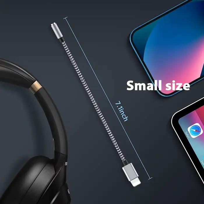 Adaptateur de câble Lightning vers Jack AUX 3 5 MM