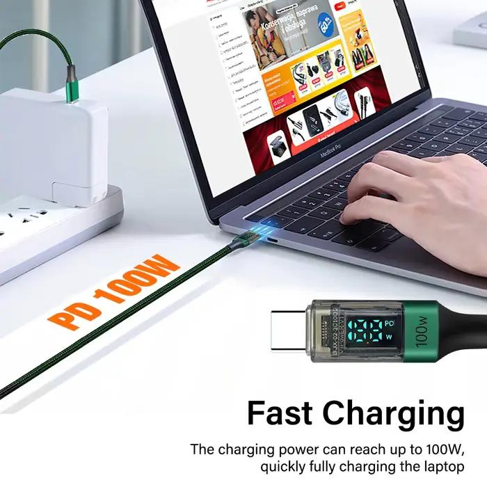 Câble USB C PD 100W, affichage numérique