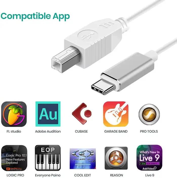 Câble USB C vers USB 2.0 5 pieds Type C