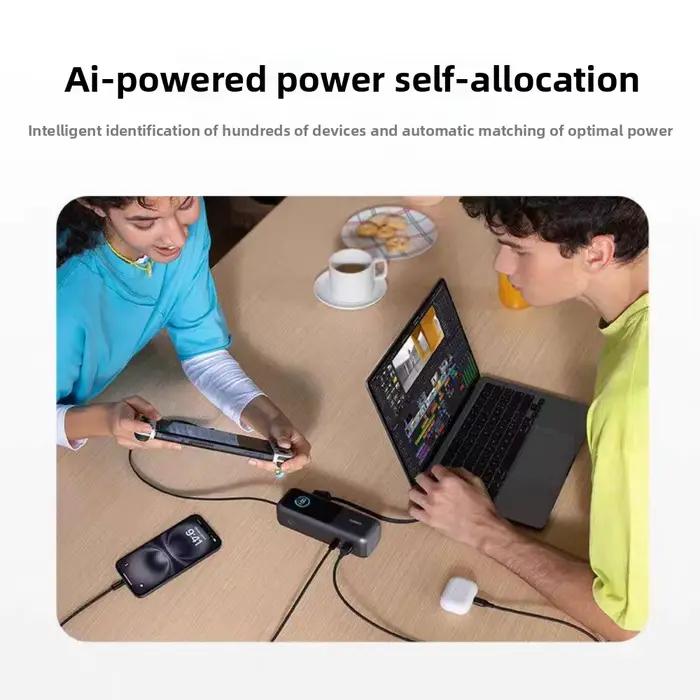 Banque d'alimentation portable Anker Zolo Energy Cabin 25000mAh avec charge rapide 165W et câbles intégrés pour iPhone et ordinateur portable occasions professionnelles et voyage