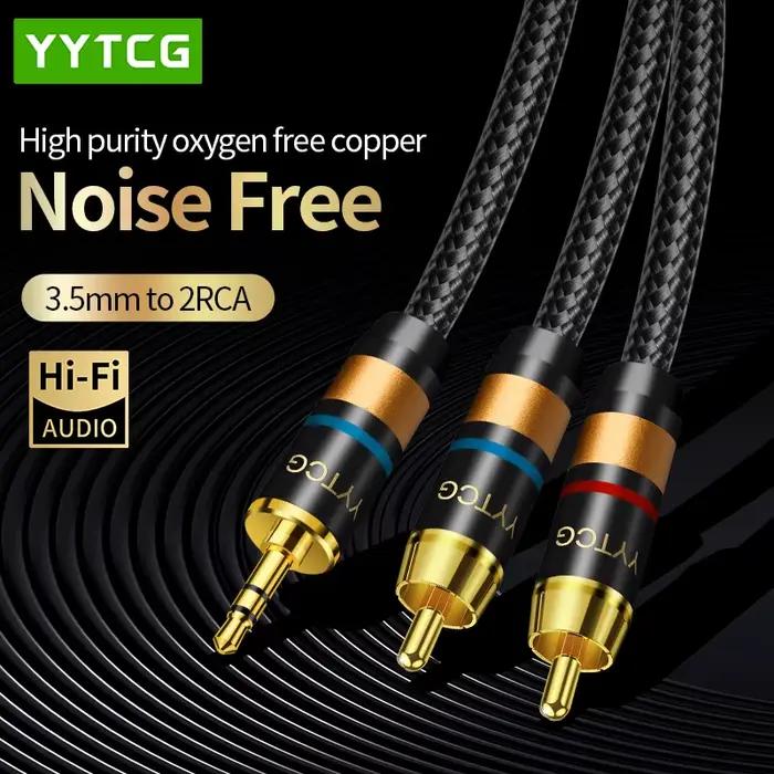 Câble RCA HiFi stéréo 3.5mm à 2RCA